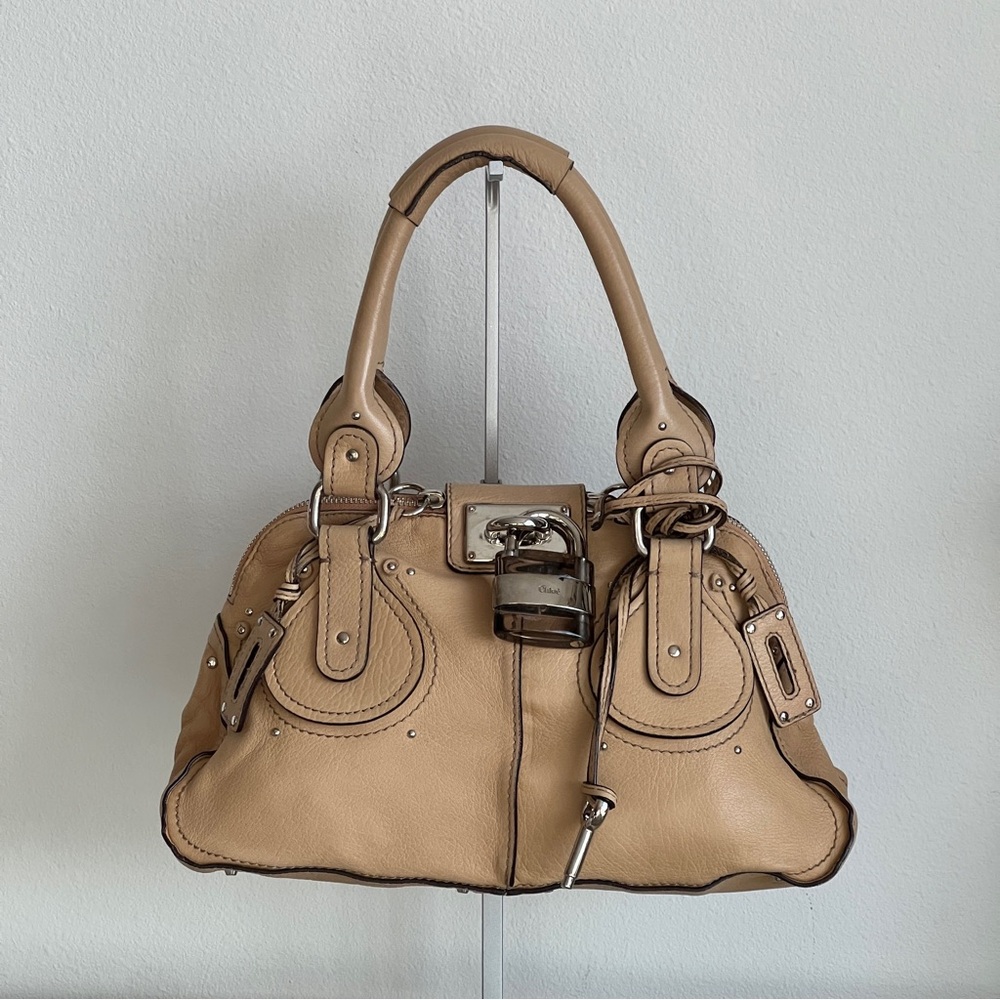 Chloe Paddington Beige Leather Bag